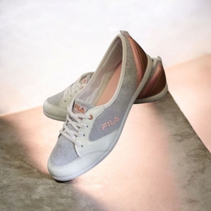 Markowe białe buty sportowe Fila 38 baleriny tenisówki wiązane adidasy