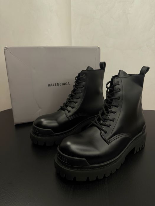 Balenciaga Strike Leather 005 ботинки черевики