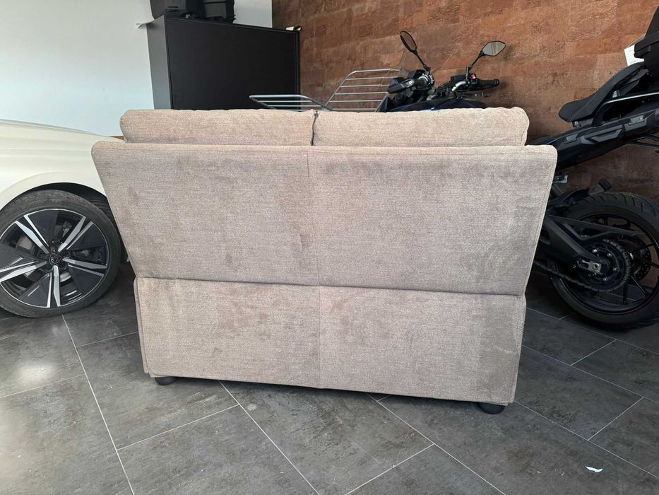 Sofá 2 lugares cinzento acastanhado COMO NOVO