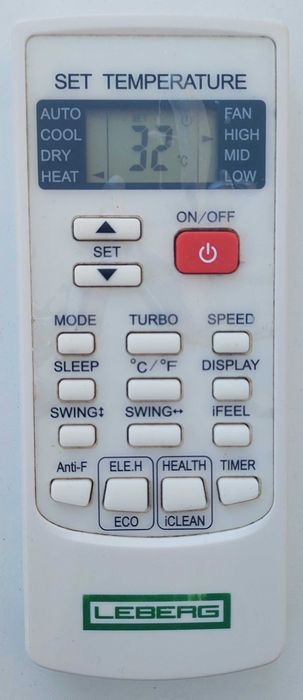 Пульт кондиціонера LEBERG оригінал