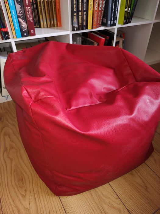Pufa ekoskóra czerwona
