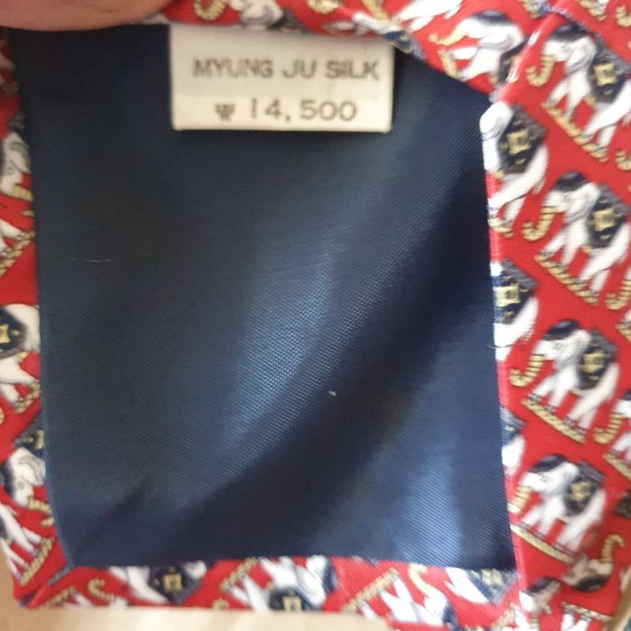 Zestaw krawatów słoniki jedwab(k-8)