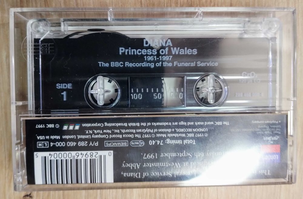 Офіційна касета запису похорон принцеси Уєльскої Діани 6.9.97 від ВВС