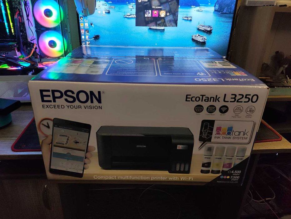 Epson EcoTank L3250-МФУ(принтер сканер ксерокс 3-в-1)Кольоровий НОВИЙ