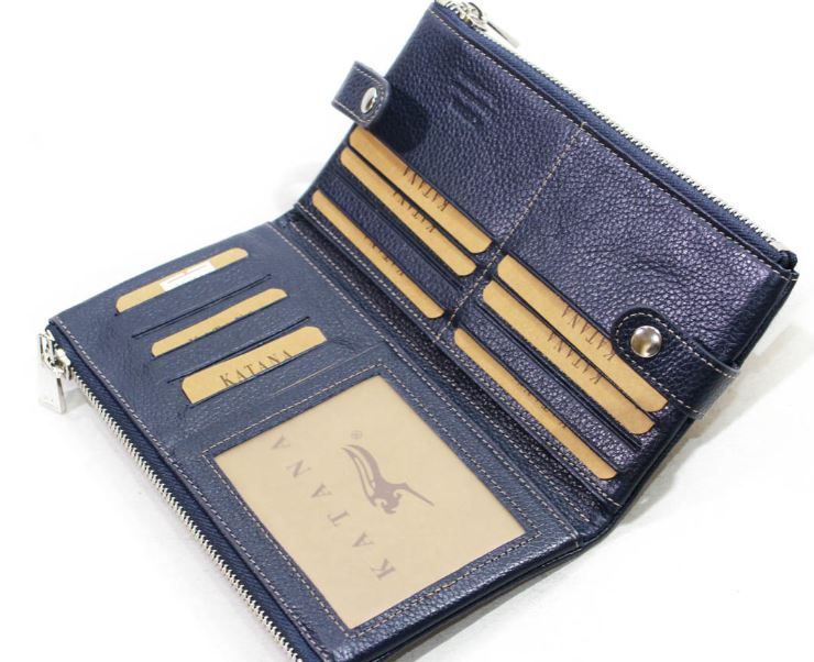 Женский кошелек из натуральной кожи katana (на кнопках)