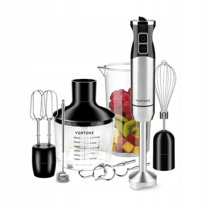 Blender ręczny mikser ROZDRABNIACZ 1000W ostrza tytanowe 7W1