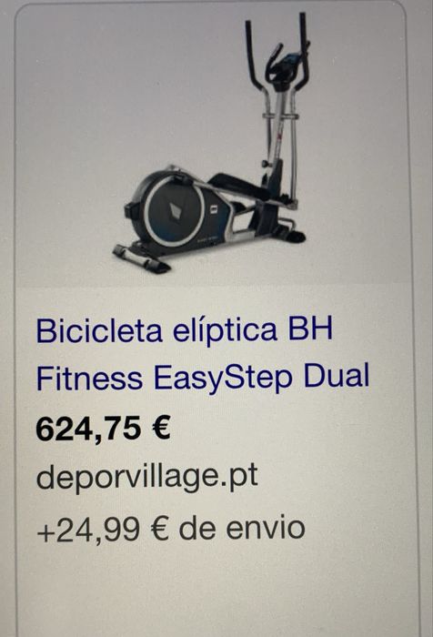 Bicicleta elíptica BH Fitness EasyStep Dual