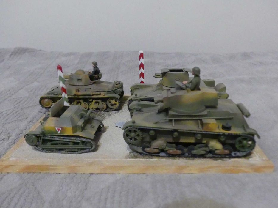 Diorama modelu czołgów wojska polskiego wrzesień 1939