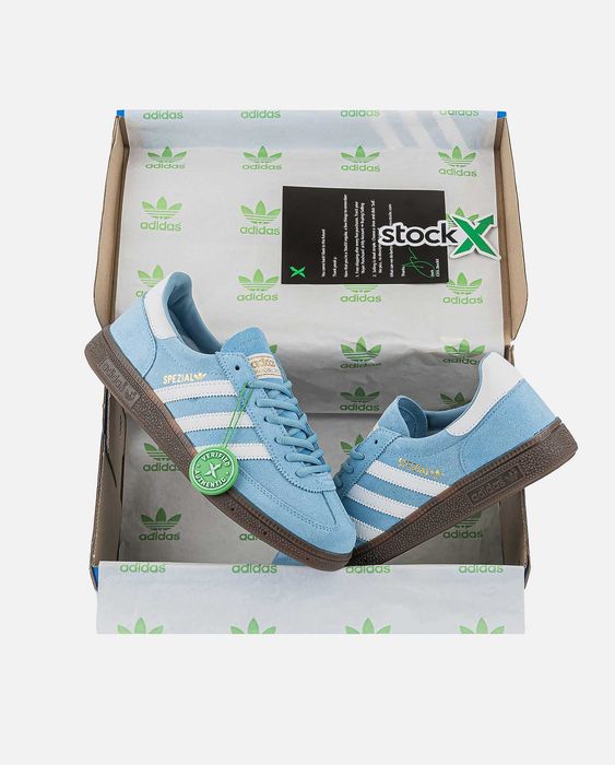 Мужские кроссовки Adidas Spezial "White-Blue" 1. Размеры 41-45