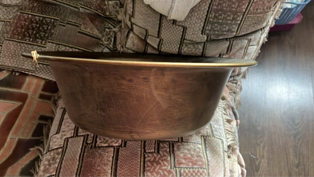 Мідний таз для варкі варення на 10 літрив