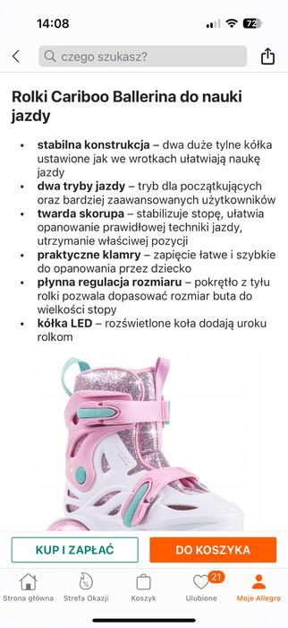 Rolki cariboo ballerina 31-35