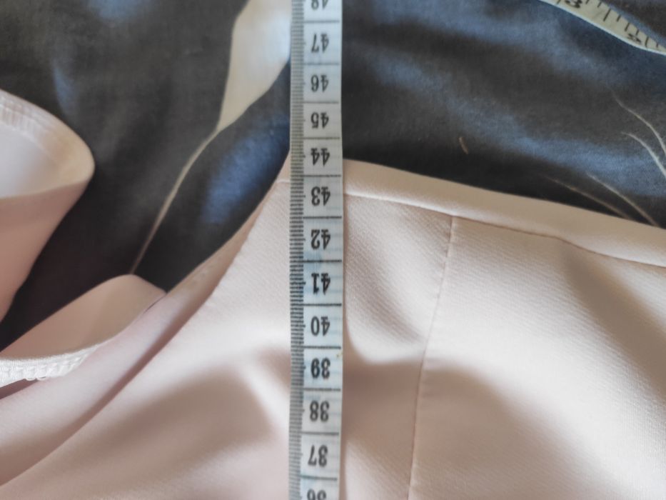 Sukienka hiszpanka długa Vinci Hit M 38 pudrowy róż