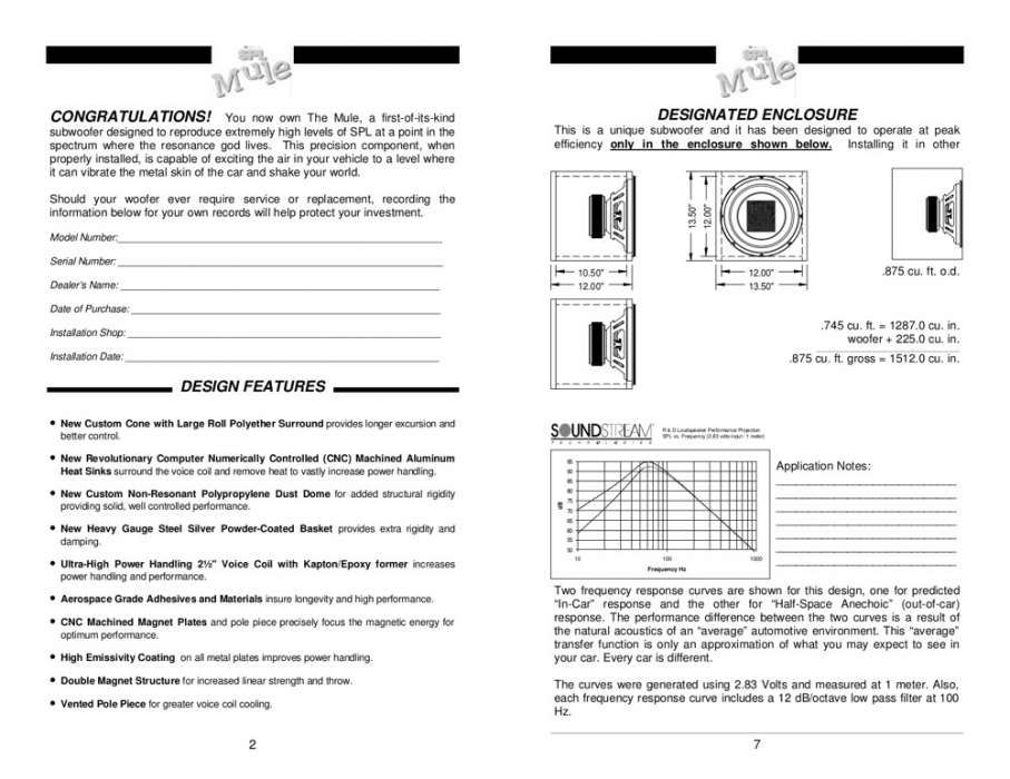 Subwoofer Soundstream SPL Mule 500 Watts + Amplificador