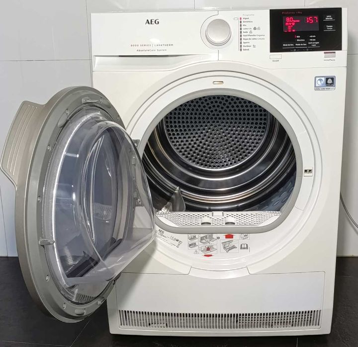 Máquina Secar Roupa / Secadora AEG 8000 A++ Bomba de Calor -  100% Funcional - Preço com Entrega