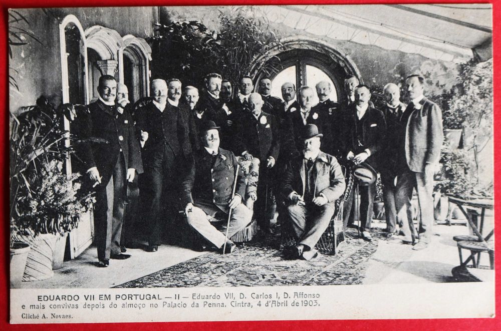 Sintra D Carlos e Eduardo VII Palácio da Pena Abril 1903 (Reserva AAM)