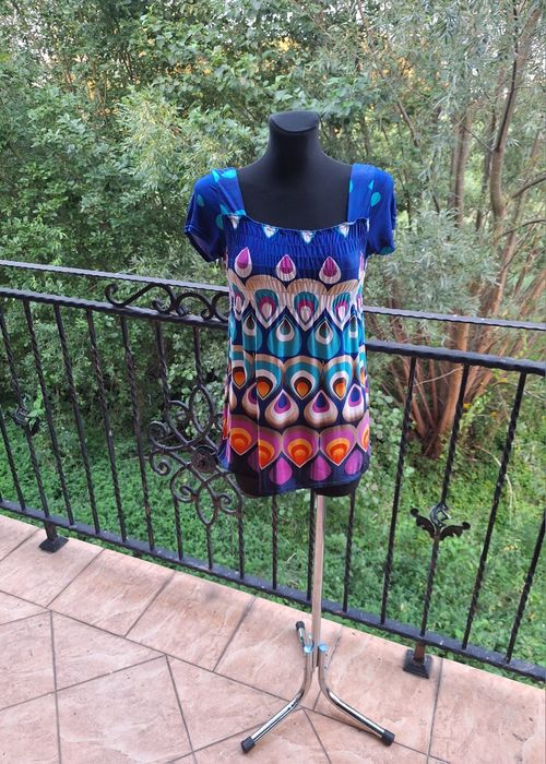 Letnia bluzka damska boho casual nowoczesny design modne wzory M/L