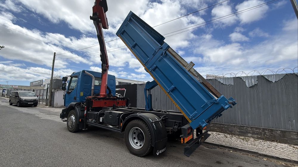RENAULT MIDLUM Grua Palfinger PK7501 Basculante 220cv Apenas 306.000km ###OPORTUNIDADE###