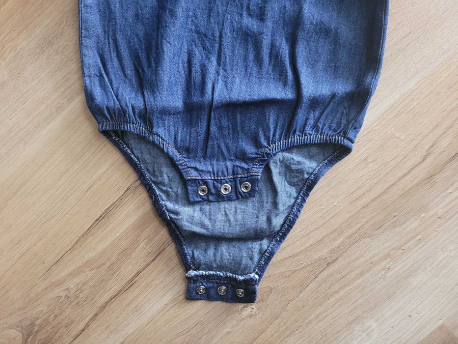 Nowe koszulobody niemowlęce 74 6-9 krótki rękaw jeansowe lato