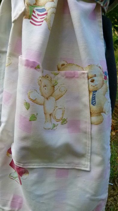 Avental de avental feito à mão com dois bolsos grandes