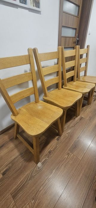 Stół dębowy i 4 krzesła