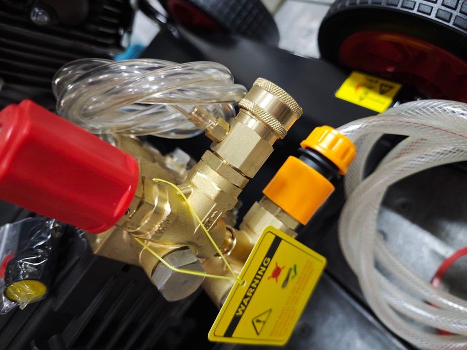 Myjka ciśnieniowa SPALINOWA + PRZYSTAWKA pobór wody, mosiądz, 280 BAR