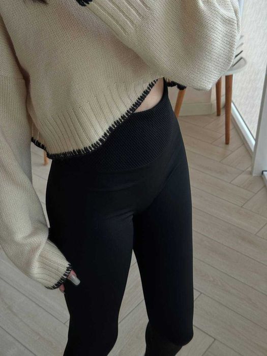 Теплі турецькі лосіни на хутрі з ефектом утяжки Лосины и леггинсы