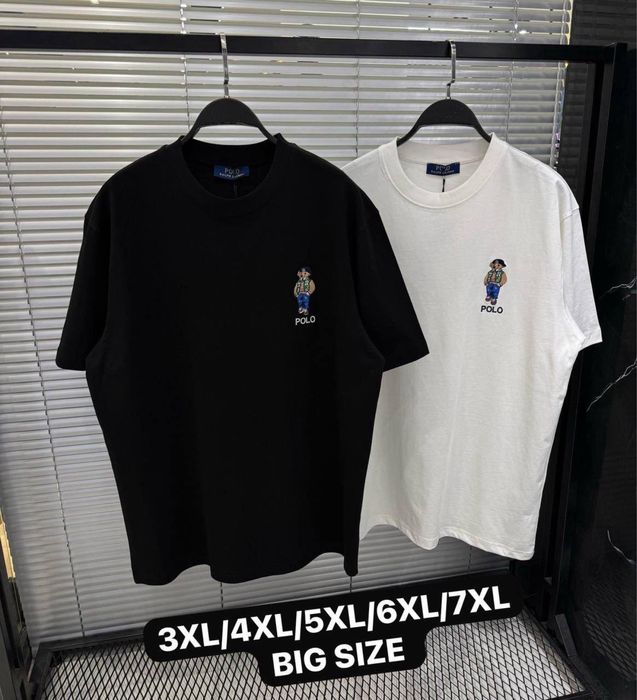 Чоловічі батальні футболки Boss, Polo Ralph Lauren, Moncler, Stone Island, Balenciaga, Burberry та Prada