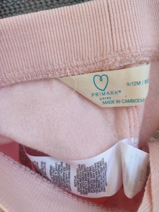 Ciepłe spodnie dresowe ze sznurkiem 9-12 miesięcy, 2 pary