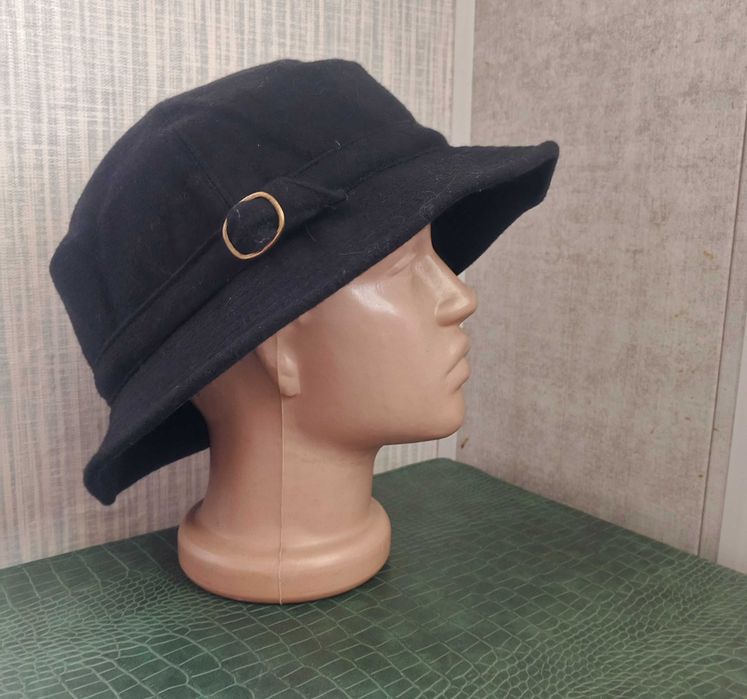 Панама чорна вовняна 58 59 60 розмір шерсть