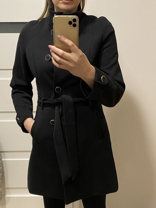 Orsay płaszcz wiosna jesień czarny S 36