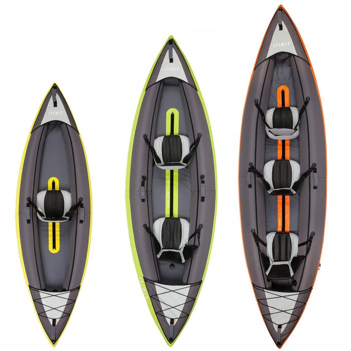 KAYAK INSUFLÁVEL DE PASSEIO 2/3 LUGARES LARANJA