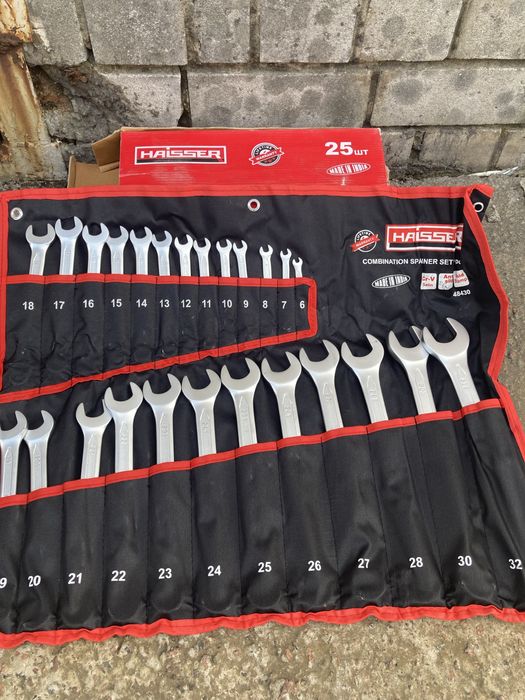 Набір ключів комбінованих 25 шт Haisser (6-28, 30, 32мм)