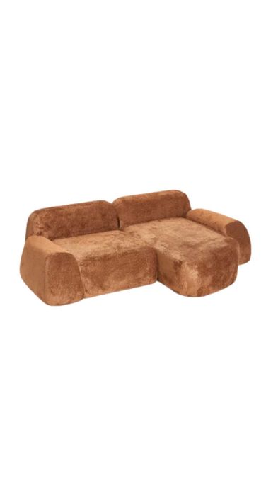 Narożna sofa modułowa Teddy-Bouclé (3-os.) WOLKE
