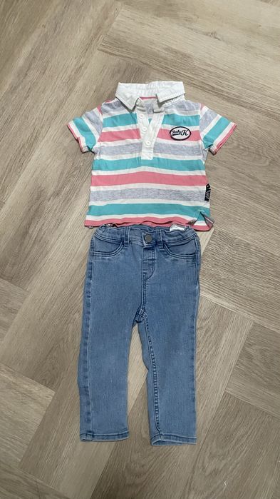 Zestaw dla dziecka r.80 H&M bluzka i jeansy
