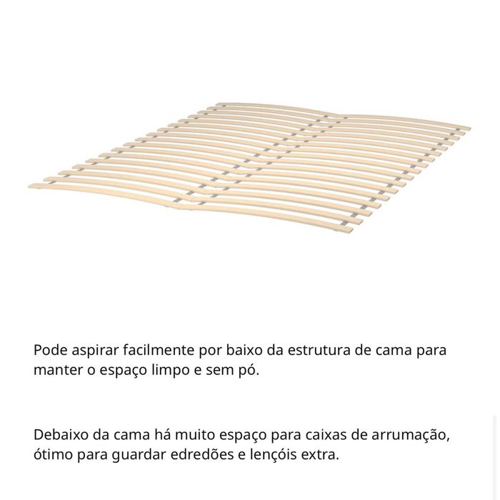 Cama de casal e colchão 140x200