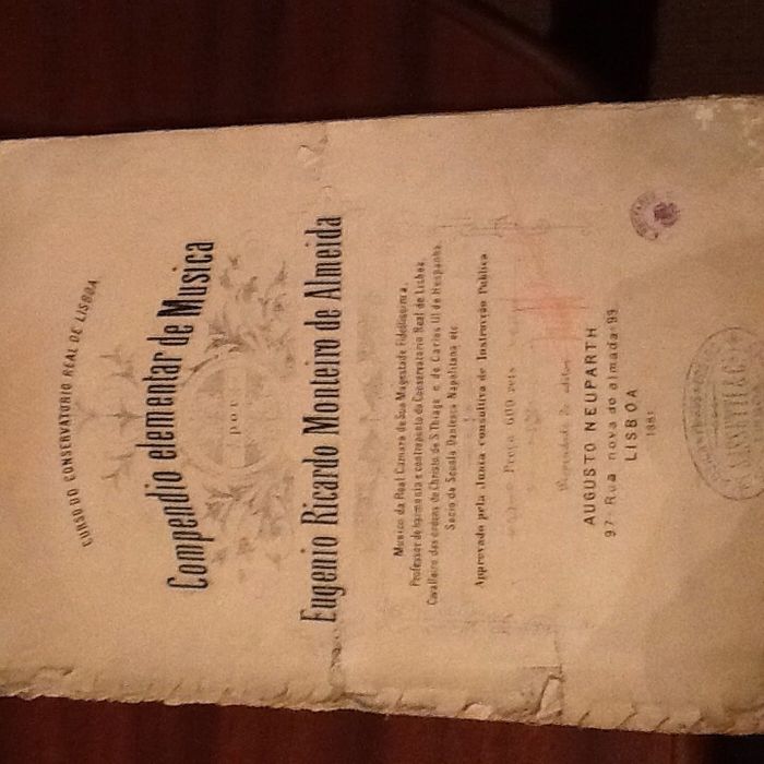 1881 - Compendio Elementar de Musica - Eugenio Ricardo Monteiro Almeid