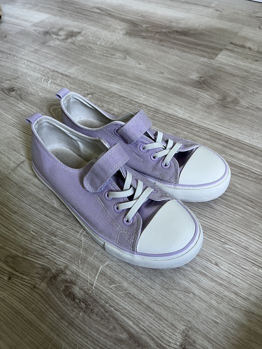 buty dziecięce sneakersy na rzep fioletowe sprandi 35