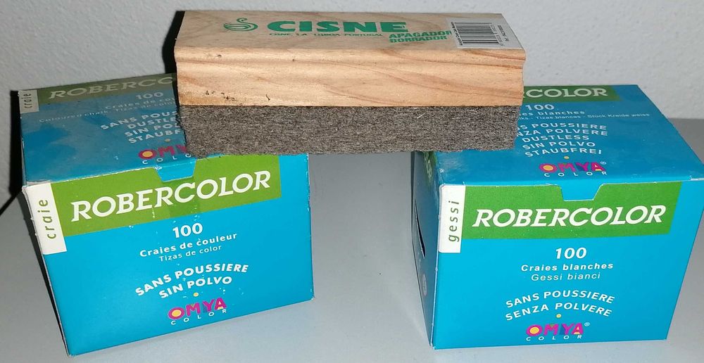 White and colored chalk, set with eraser, for €1064738283942657124