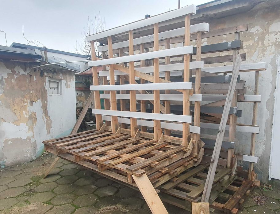 Palety Stojaki okna szyby płyty drewniane szerokość 250cm - stojak