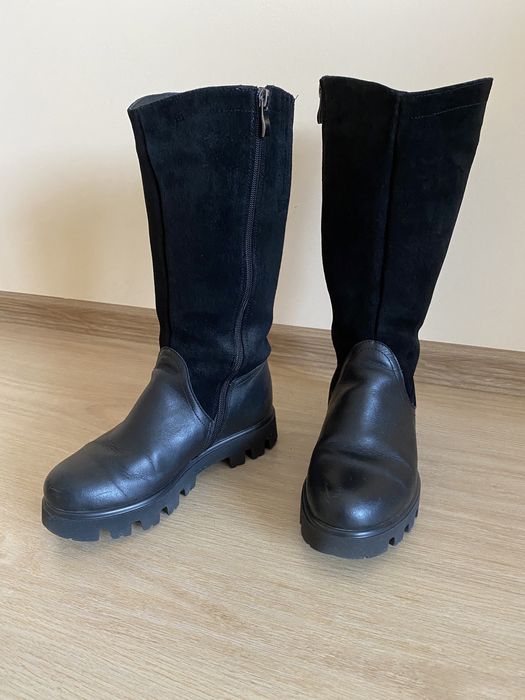 Чоботи зимові шкіряні