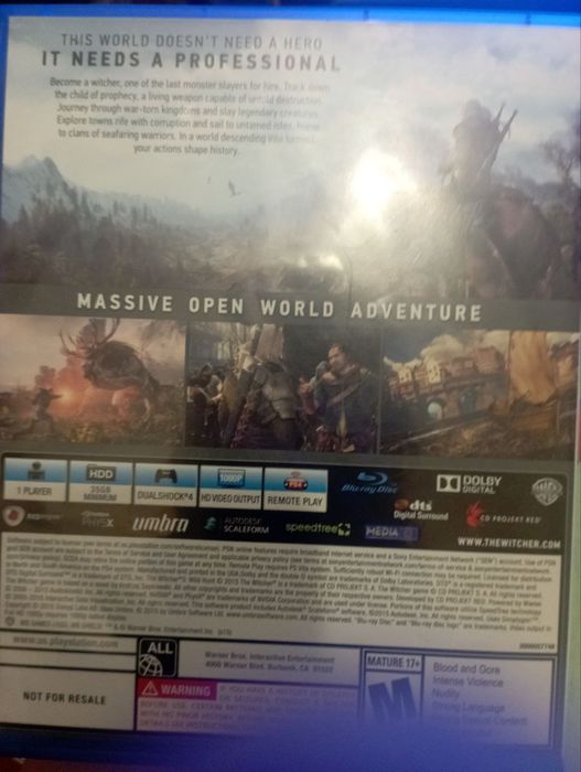 The Witchner wild hunt на ps4