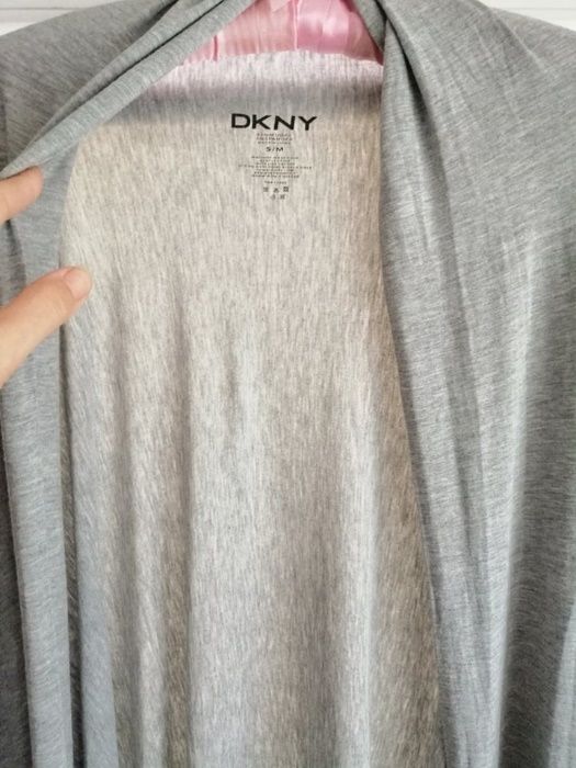 DKNY długi szary dresowy waterfall 36/38/40/42/44