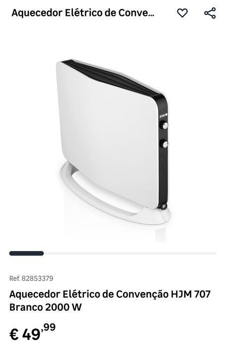 Aquecedor elétrico HJM 2000w