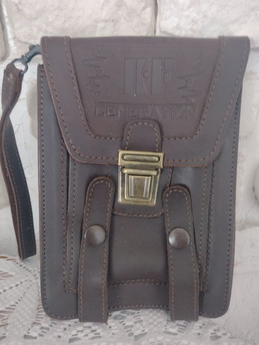 Чоловiча сумка-барсетка. Нова. Натур. Шкiра .