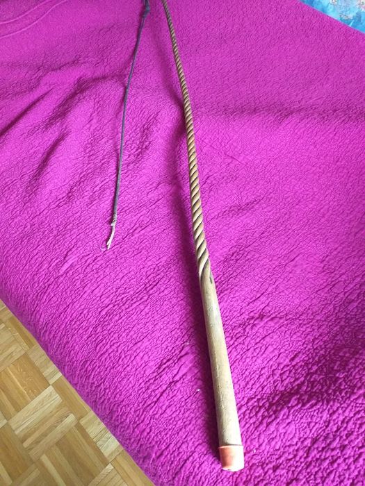 Bat do powozenia 130 cm, wiklina pleciona, antyk