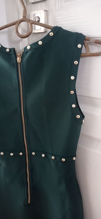 Bandażowa sukienka damska r. M (38) butelkowa zieleń