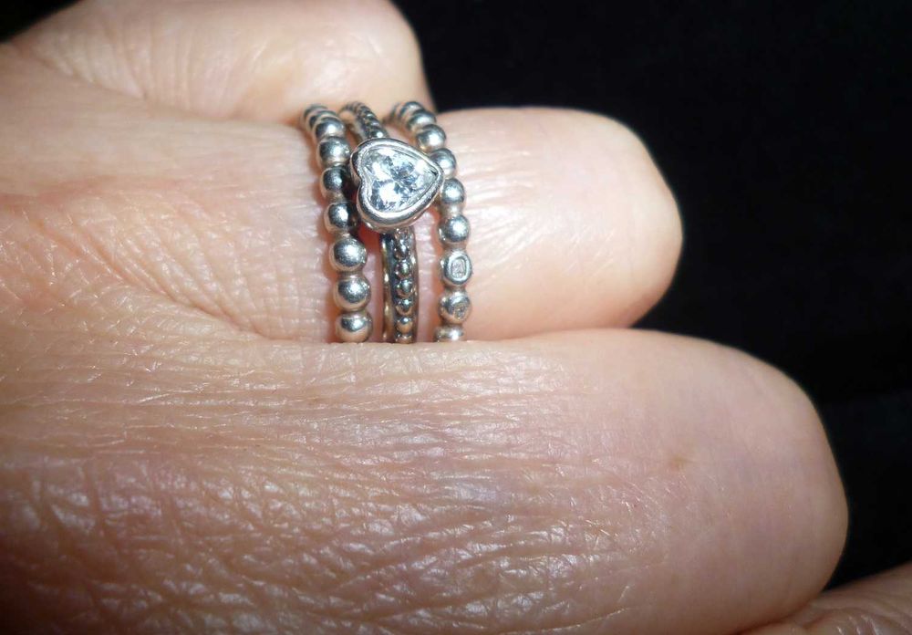 Anel original da Pandora 50 ou 52 anel coração