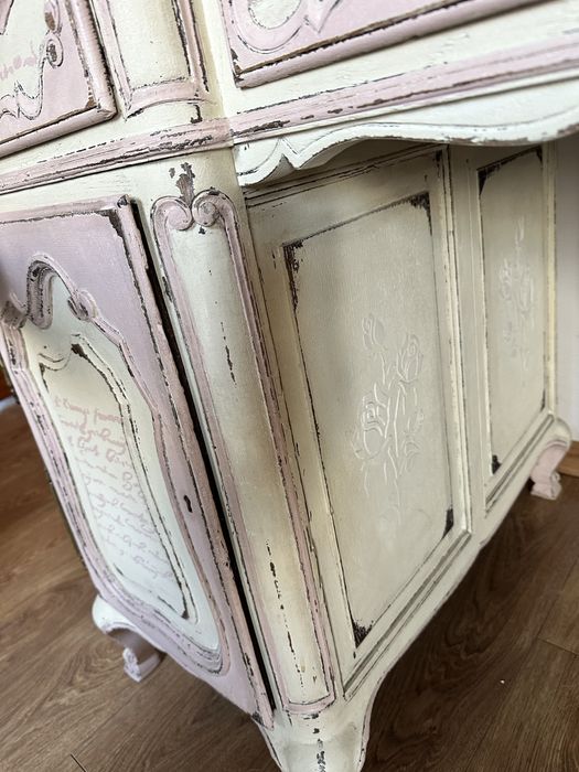 Stylowe Biurko Gabinetowe Ludwikowskie Dwustronne