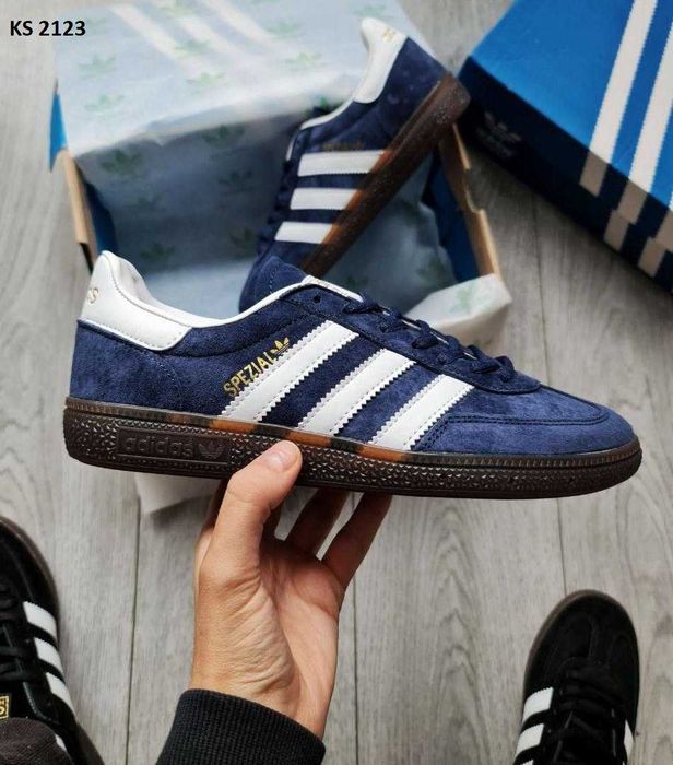 Чоловічі кросівки Adidas Spezial HandBall "Blue/White" Розміри 41-45