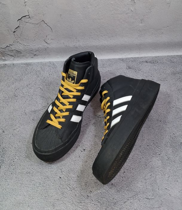 Ботинки Adidas 424 Pro кожаные кроссовки высокие Hoops Blauvelt